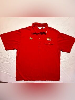 VTG 80s Berkley Trilene Fishing Polo Shirt XL